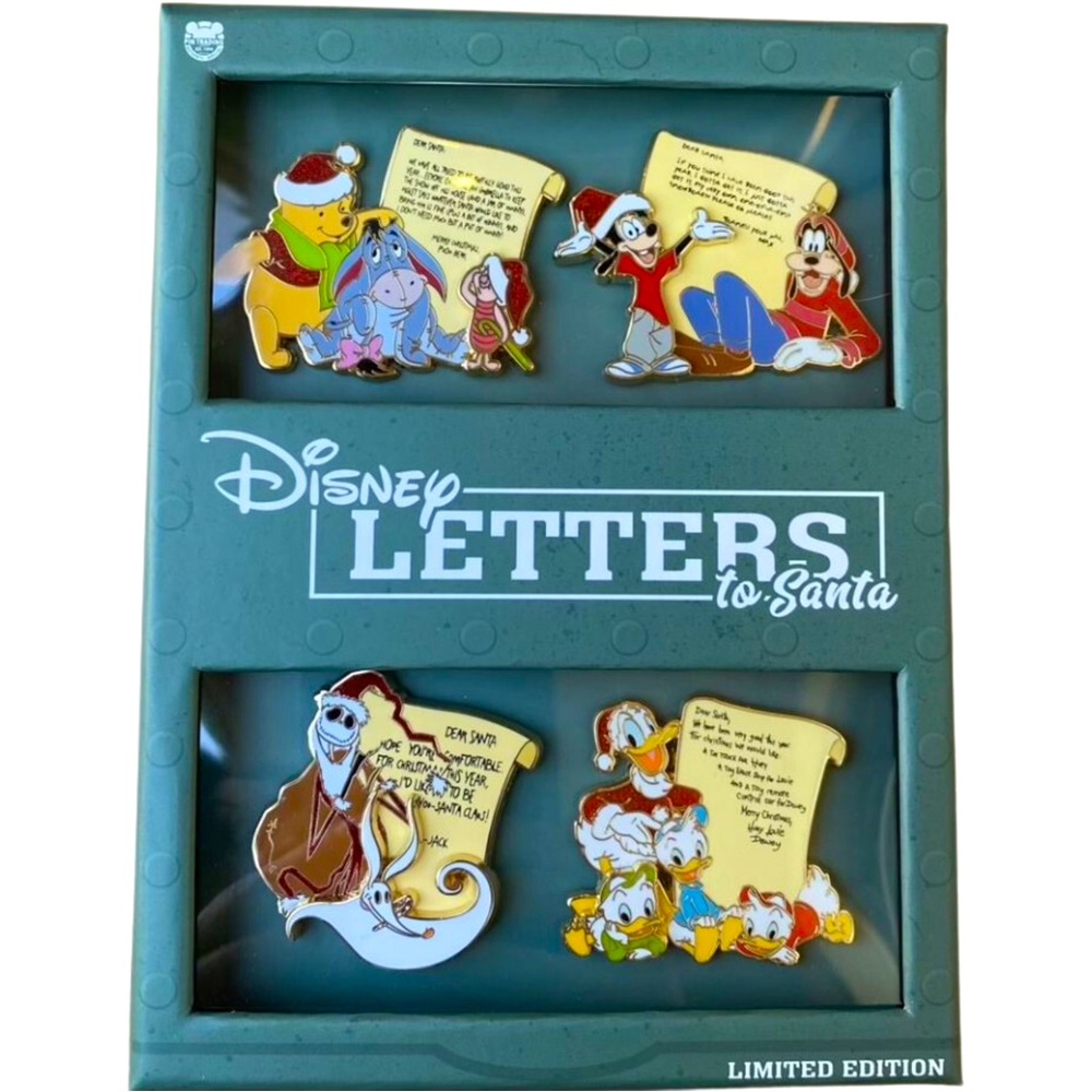 Disney Parks letters to Santa 5 Pin Box Set FIRM Christmas